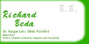richard beda business card
